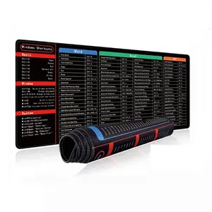 Mouse Pad for Excel Shortcuts – Large Excel Spreadsheet Cheat Sheet Desk Pad – 11.8"x31.5" Portable Computer Mousepad – Gaming, Office, Waterproof, Non-Slip, Stitched Edges