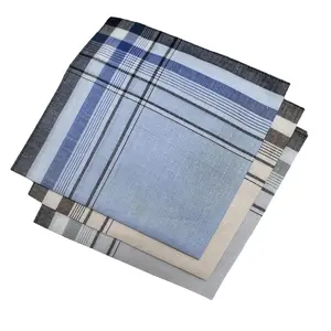 9pcs Cotton Handkerchief Retro Man's Handkerchief 14.9 Inches, Ideal choice for Gifts