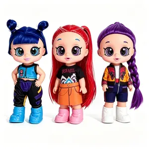 Kpop Dolls Anime Action Figure Set, 7 Inch & 10 Inch with 5 Movable Joints Play Music, Rumi Mira Zoey Fashion Dolls, Ideal Gifts for Kids, Girls & Boys Birthday Toys