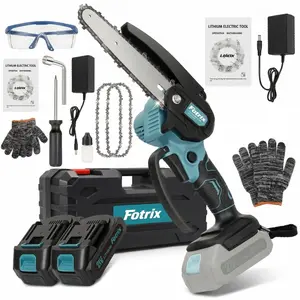 21V Cordless 6-in-1 Handheld Brushless Electric Mini Chain Saw Tools, Wireless Cutting Tool with 2 Lithium Batteries, Lightweight Portable Wood-Cutting Saw for Pruning, Gardening - Ideal Gift for Seniors