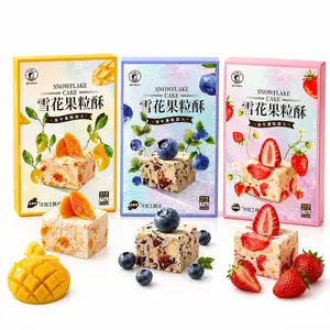 Freeze-dried Strawberry Mango Blueberry Snowflake Crisp, Viral Nougat Milk Fudge Pastry, Afternoon Tea Snack