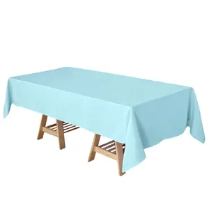 Polyester 60"x102" Rectangle Tablecloth Light Blue - Durable and Stylish Table Cover