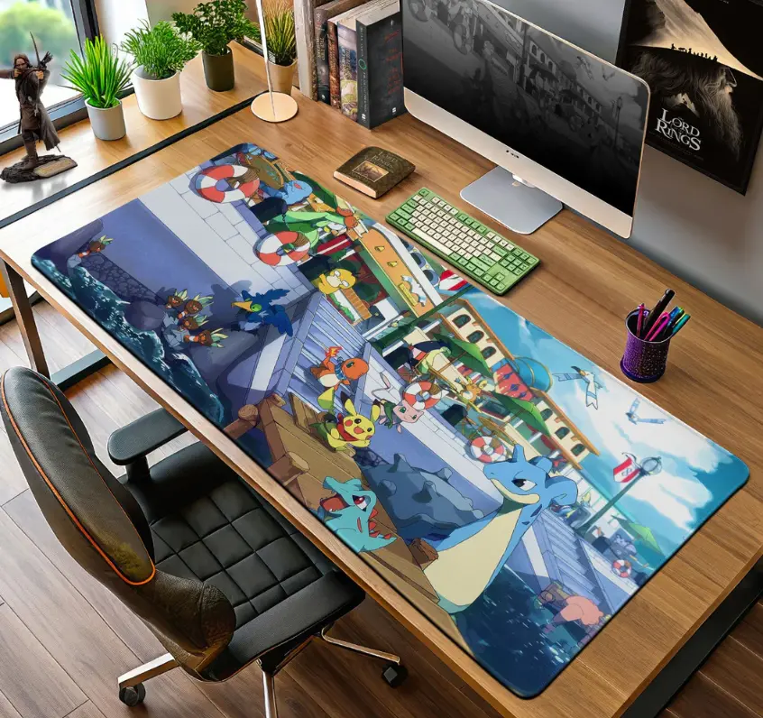 Mouse Pad, Summer Dockside Gamer Desk Mat