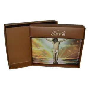 Leatherboss Genuine Leather Men Exotic Printed Picture Wallet of Jesus Christ