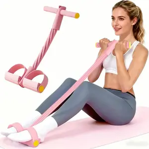 Foot Resistance Band With Handles, Upgraded 6-Tube Natural Rubber Training Pedals, Full-Body Exercise, Yoga, Abdominal, Waist, Arm And Leg Training, Muscle Exercise Equipment
