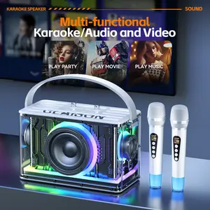 CHENGRUIDA T66 New Outdoor KTV Speaker with Dual Microphones and Voice Changing Function Cinema-Grade Sound Field, 300W High-Power Speaker, Portable Desfor Easy Carrying,HISTEN Lossless Sound Quality,Built-in Mixer EQ Adjustment Audio Smartphone