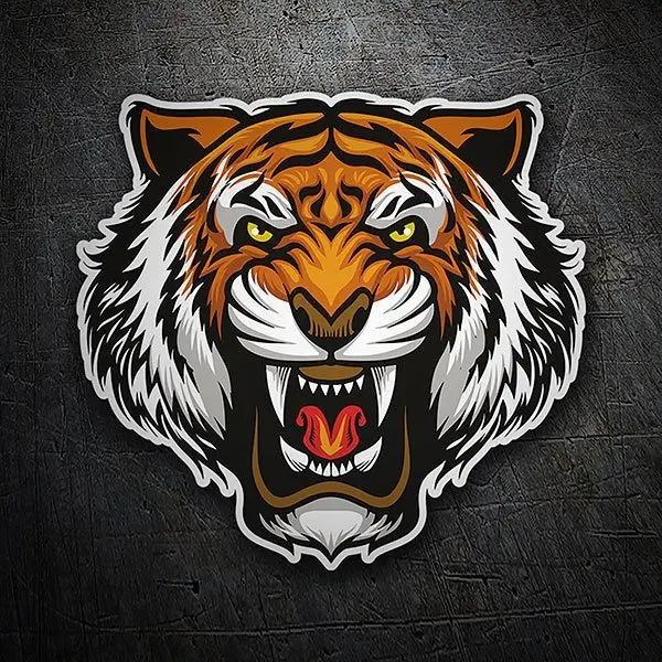 Sticker Aggressive Tiger