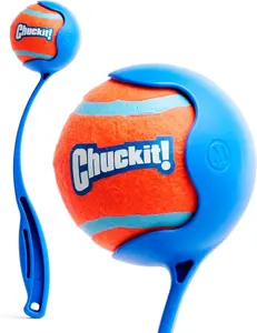 Dog Ball Launcher 12M Sport with 12" Handle Length for Medium 2.5" Dog Balls For Dogs 20-60 lb, Plastic Pet Fetch Ball Thrower, Perfect for Kids, Made in USA, Blue