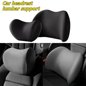 Ergonomic Car Headrest and Lumbar Support Pillow, Memory Foam Neck Cushion, Comfortable for Long Drive, Vehicle Interior Accessories