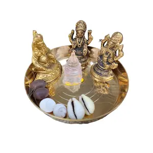 Wealth And Prosperity Pooja Set – Ganesh, Laxmi, Kuber, Shree Yantra, Lotus Seed, Conch Shell