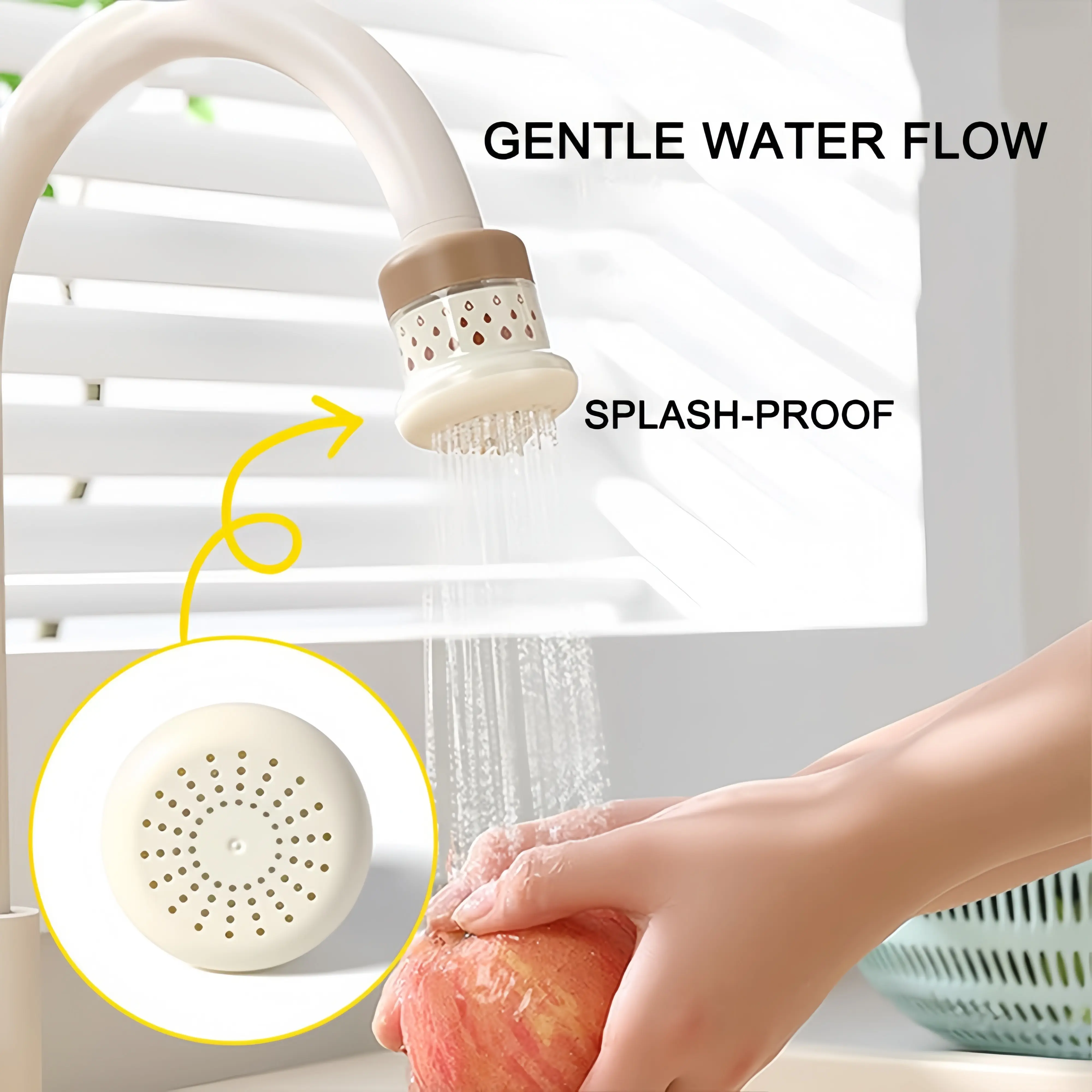 2PCS Minimalist Faucet Water Filter for Home, Multi-Layer Filtration Purifier Tap for Kitchen Vegetable Washing, Splash Guard, Water Filter, Water Filtration System