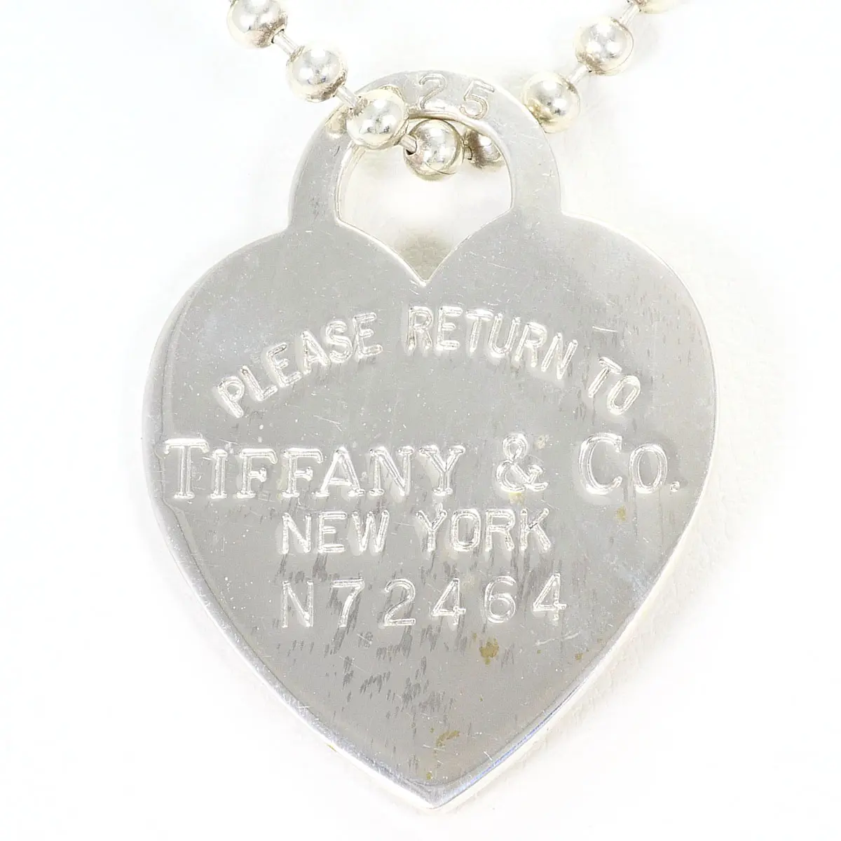 Pre-owned Tiffany & Co. Sterling Silver 925 (Ag925) Small Leather Goods Tiffany&Co. Return to Tiffany Silver Necklace