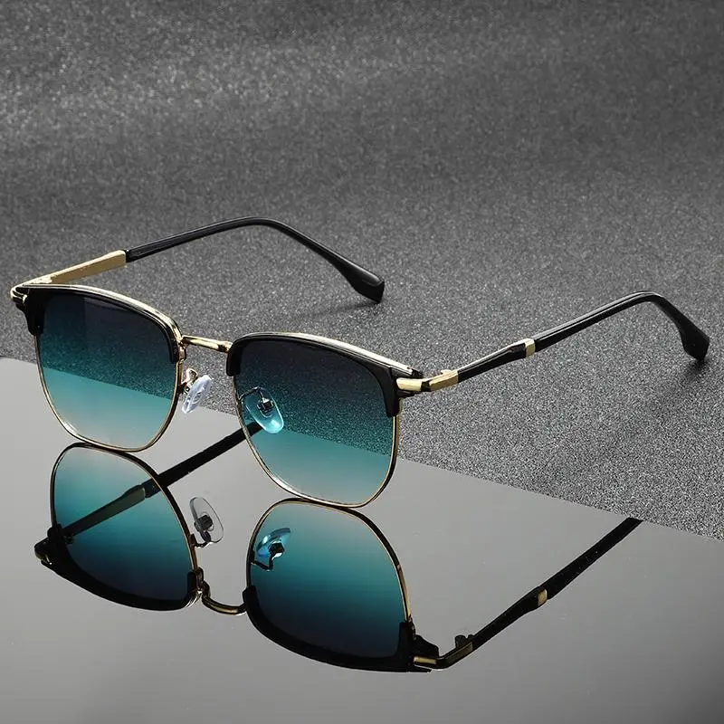 Vintage Square Sunglasses for Men, Stylish Polarized Metal Frame with an Adjustable Fit for Outdoor Sports & Cycling, High Quality Sunglasses, Stylish Sunglasses
