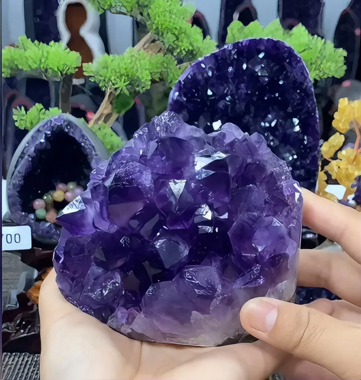 Amethyst Crystal Cluster - Natural Purple Gemstone for Healing & Decor - High-Quality Specimen for Energy & Aesthetics