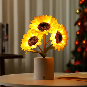 Sunflower LED Lamp for Women, Mother's Day Ideal for Bedroom Decor Sunflower Gifts for Mom Grandma Teacher Aunt Girlfriends Coworker Friend Wife Mothers Anniversary Birthday Christmas