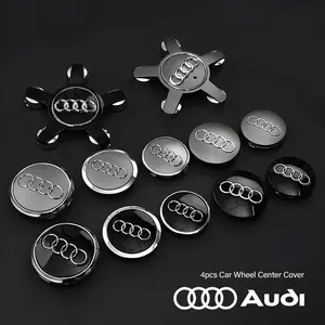 4Pcs Original Car Wheel Center Hub Cap Cover For Audi A3 A4 A6 A5 Q5 A1 Q7 Q3 Q2 Q8 A7 A8 TT S1 SQ5 RSQ3 RSQ8 RS3 RS4 S3 S4 RS5 RS6 RS7 S5 S6 S7 S8
