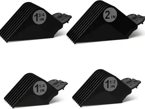 Clipper Guards Set 16 14 12 10 Compatible with Most Wahl Clippers, Clipper Guides Replacement - 1.25" to 2", 4 Piece Set, Black Color