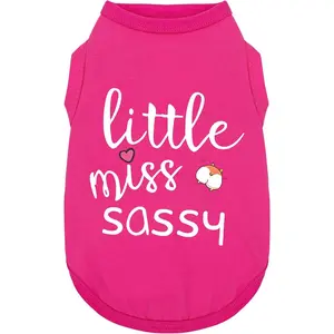 Dog Clothes Fashionable Sleeveless Pet Vest,Printed Cotton Dog Shirt, Ideal for Small, Medium, and Large Breeds, Ensuring Comfort and Breathability Rose Red S