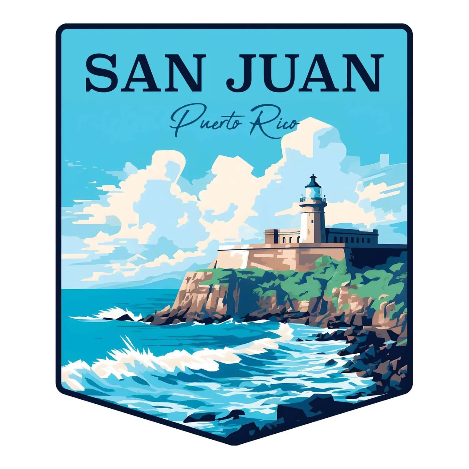 San Juan Puerto Rico Decorative Souvenir Magnet or Decal Magnetic Sticker