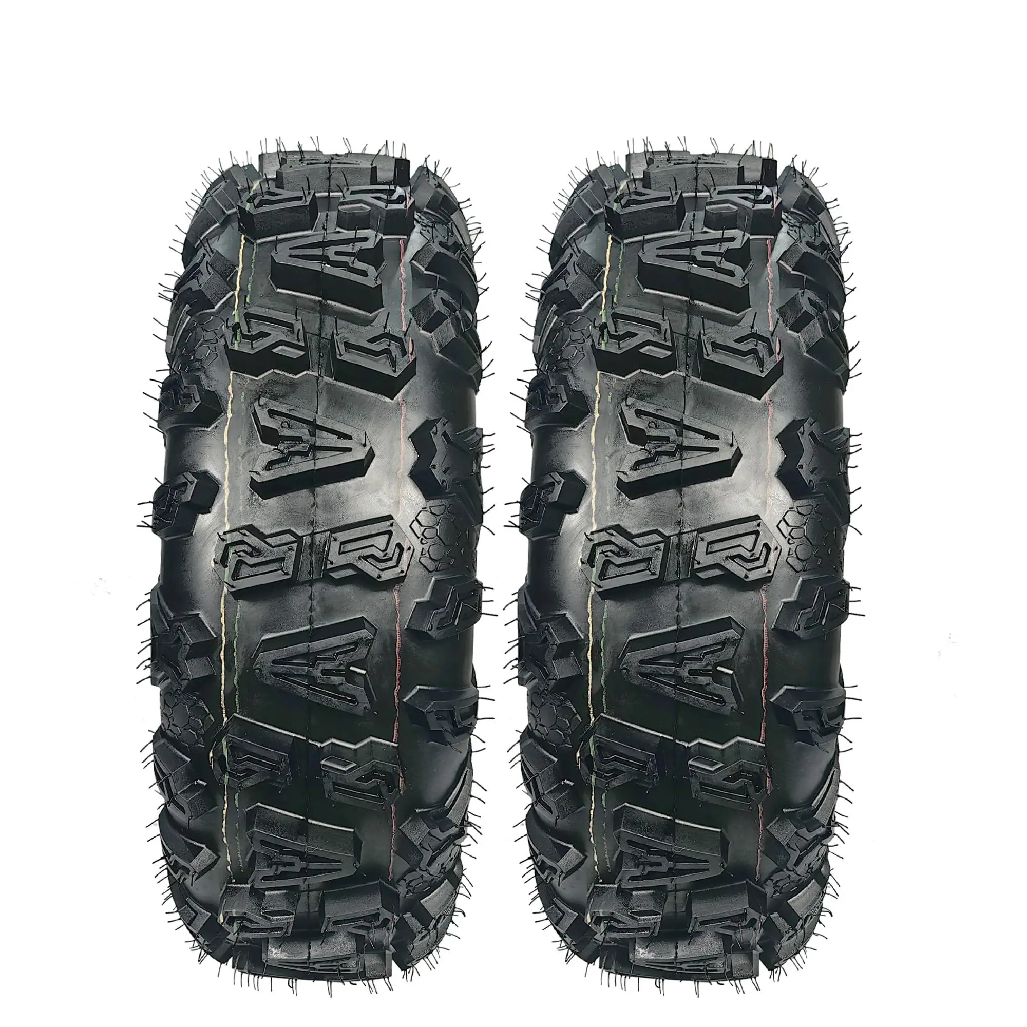 Gaomon 2-Pack Tubeless ATV/UTV Tires (25x8x12 in), 4-Ply Durable Rubber, Deep Tread, Mud Grip, Heavy-Duty All-Terrain Off-Road Tires for Outdoor Mud Riding, Four Wheeler Tires, 25X8-12