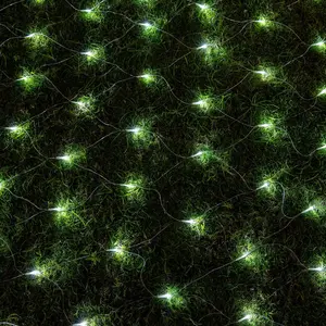 AWQ 200 LED 9.8ft x 6.6ft String Lights Net Mesh Lights Christmas Net Lights 8 Modes for Christmas Wedding Party Home Garden Lawn Bushes Indoor Outdoor Decor