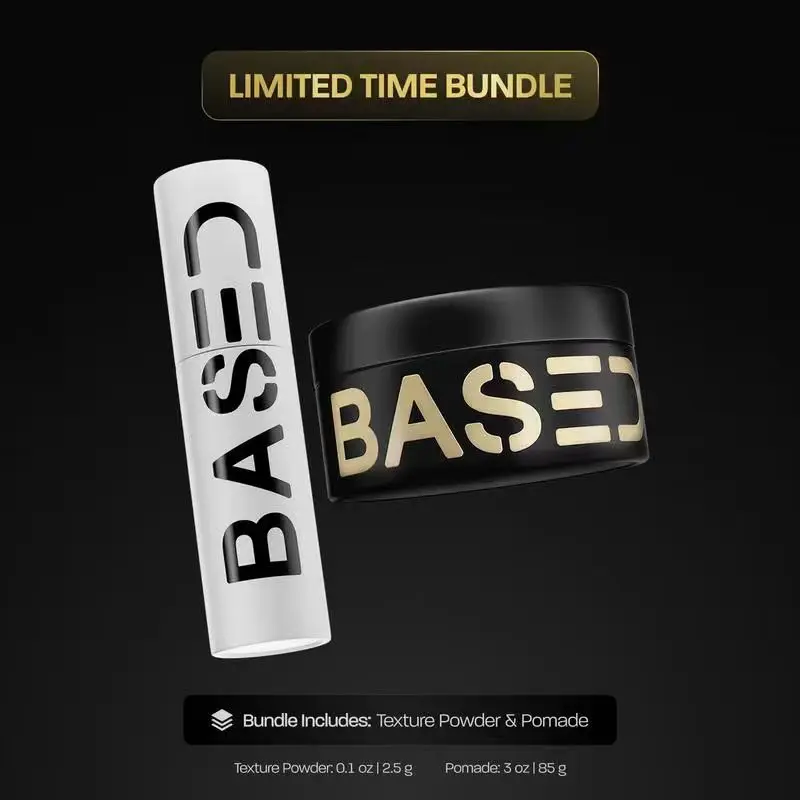 BASED Matte Texture Duo  Texture Powder + Texture Clay  Matte Finish & Strong Hold  Science-Backed, High Performance