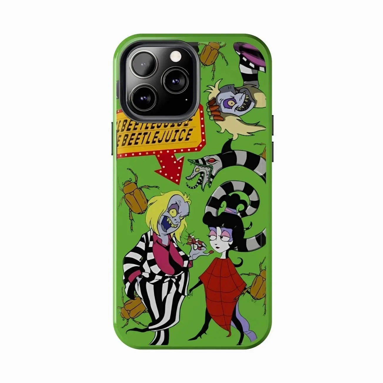 Beetlejuice inspired, Protective Shell Tough Phone Case, iPhone 17 16 15 14 13 12 11 X 8 7 Pro Max/Pro/Mini, SAMSUNG GALAXY 21 S22 S23 S24 25 ULTRA PLUS Shockproof Anti-Drop Protective Cases 3
