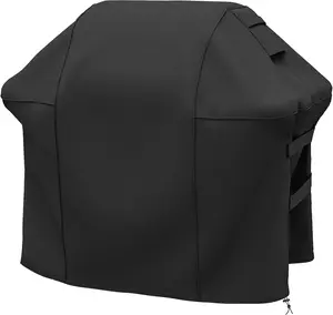 SHINESTAR Grill Cover for Weber Spirit II 200 Series, Double Straps and Built-in Vents, Heavy Duty & Waterproof, Fits Grill Up to 48 Inch Wide, Black