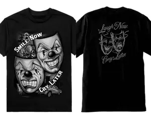 TFashion Graphic Tee T-shirt - Smile Now Cry Later Men Tshirt, For Men. Full Color Tshirt