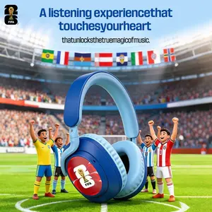 FIFA World Cup 2026 Officially Licensed Wireless Bluetooth Over Ear Headphones with All Day Playback Fast Fuel Charging Comfortable Fit and Premium Sound Quality