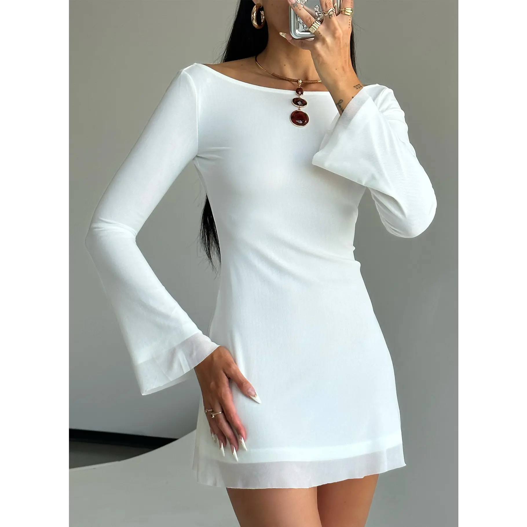 balloon sleeve mini dress Pink Brocade Balloon Sleeve Mini Dress
