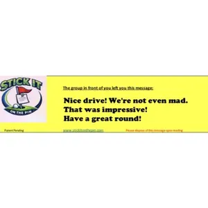 20 OF THE SAME STICKER: Nice Drive! We're not even mad. That was impressive! Have a great round.