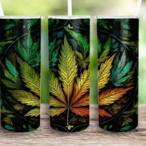 Weed | 20oz Skinny sublimation tumbler transfer print out (TRANSFER ONLY, NOT A FINISHED TUMBLER)