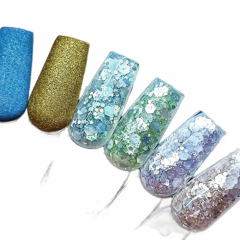 Latinas Nail Studio Powder Feliz Navidad Collection with  (6pz) Feliz Navidad - Acrylic Powder