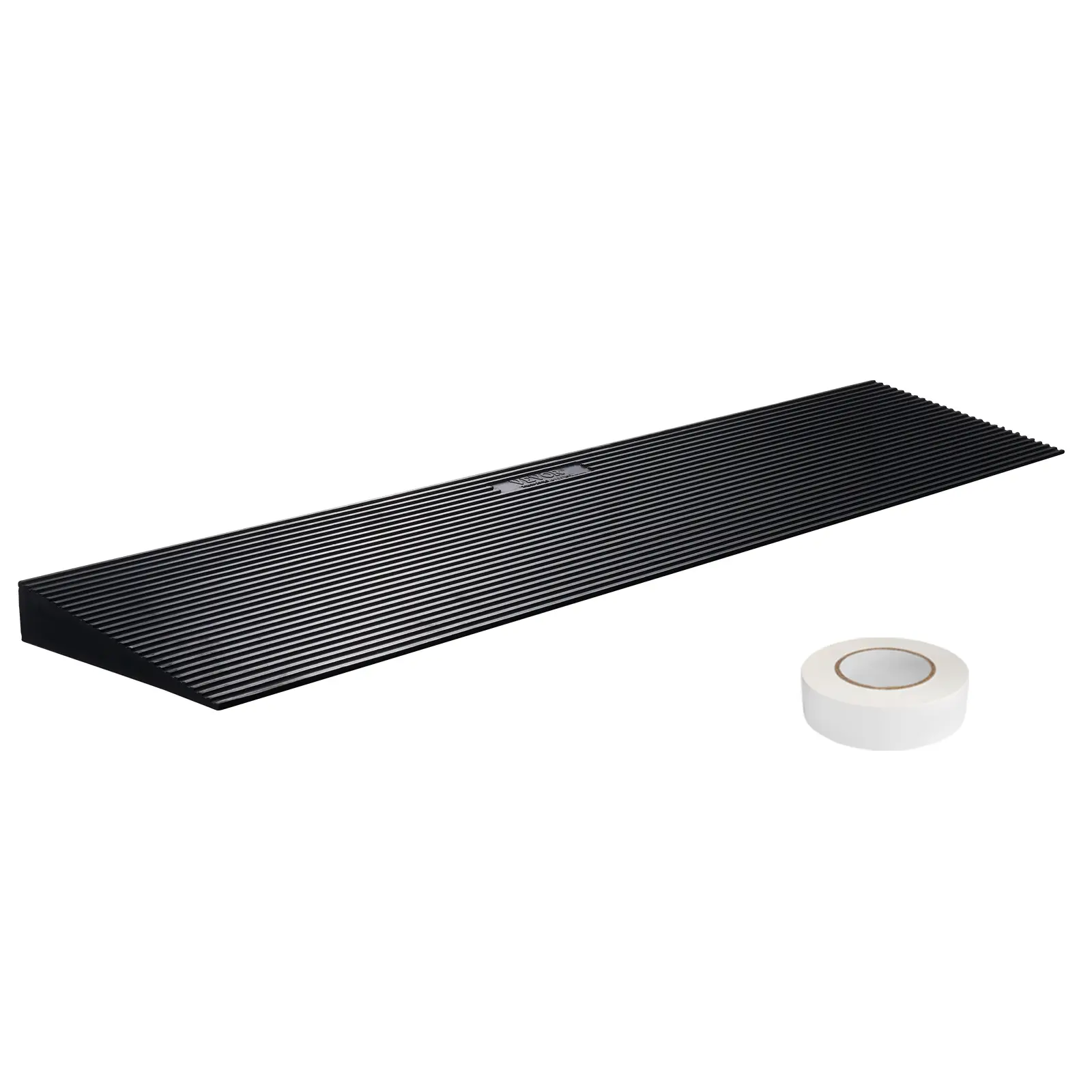 【summerfinds】VEVOR 1.2" Rise Cuttable Threshold Ramp for Sweeping Robot, 35.4" Wide Natural Rubber Wheelchair Ramp, Non-Slip Solid Rubber Ramp with Double-Sided Tape for Doorways, Driveways, Bathroom, Smooth Tile