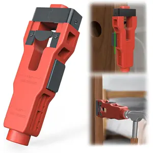 Door Latch Mortise Tool, Mortise Kit with Vertical Calibration Plate, Complete Door Latch Installation Kit for Fast, Clean, and Professional Mortising on 1-3/8" and 1-3/4" Doors