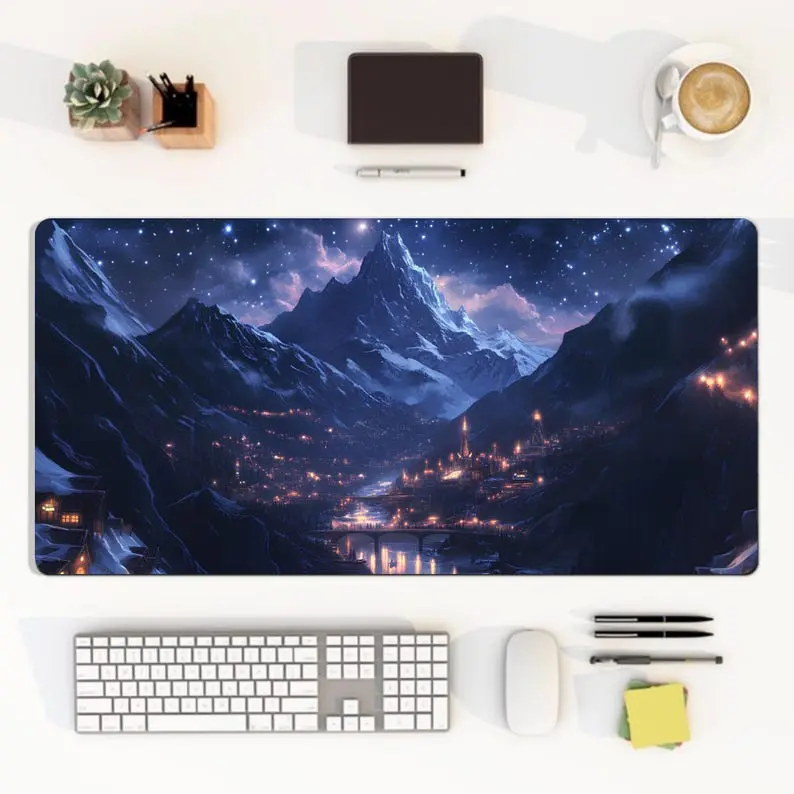 Ramiel Velaris Desk Mat ACOTAR Mouse Pad | Night Court Starlight City Deskmat | Sarah J Maas Book Decor | Fantasy Gaming Mouse Mat | Bookish Gift for Her