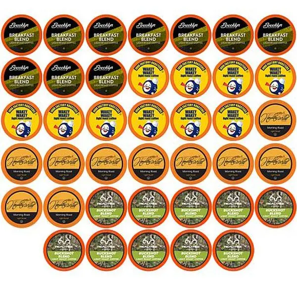 Two Rivers Coffee 40ct Light Roast Coffee Pods Sampler