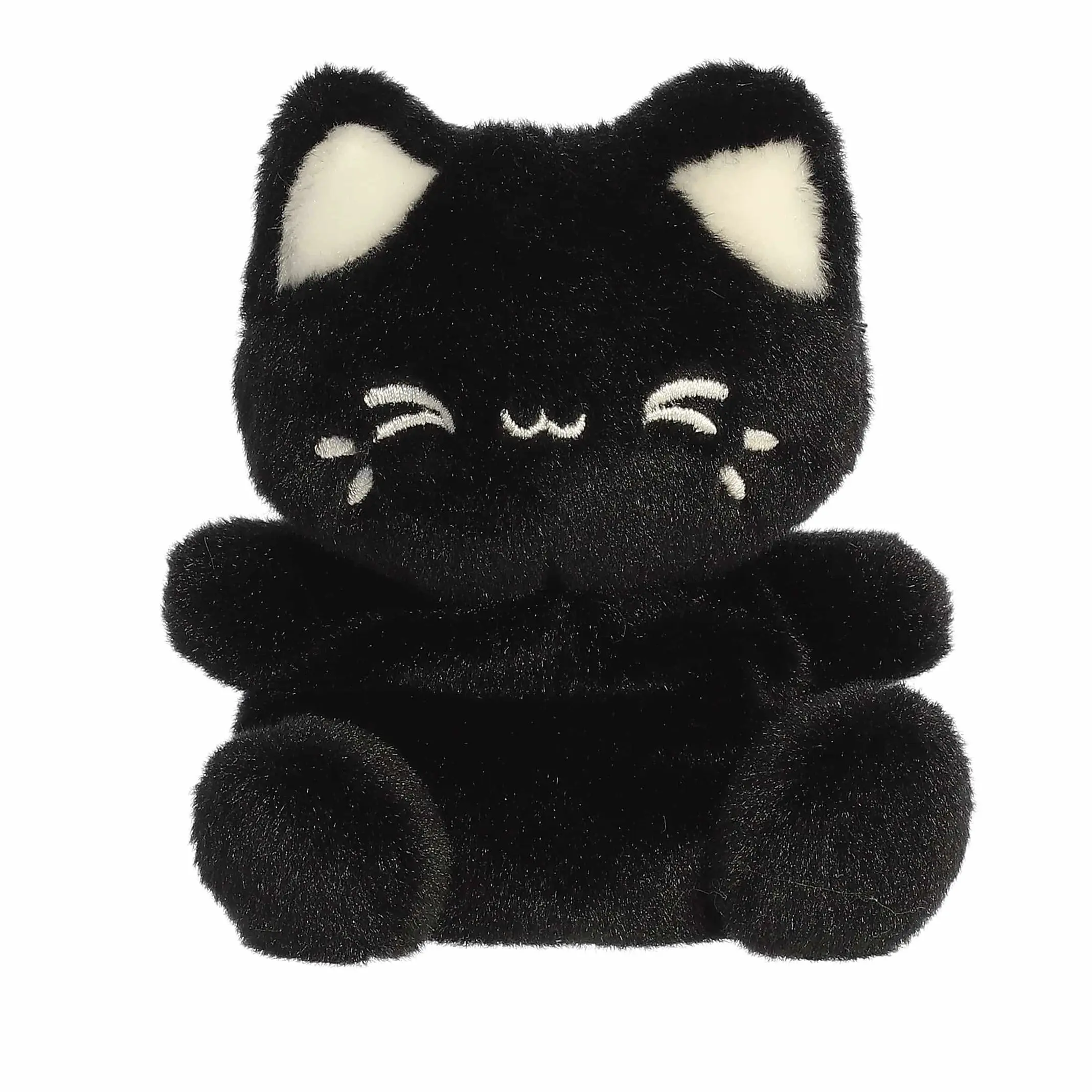 Black Sesame Meowchi Palm Pals Stuffed Toy, Cute Collectibles for 3+ Years, Kawaii Culture Inspired, Soft Fur with Bean Pellets