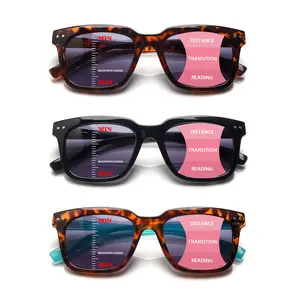 3-Piece Progressive Multifocal Blue Light Blocking Reading Sunglasses, Suitable For Men And Women. Features Spring Hinges For a Comfortable Fit Across Various Face Shapes. Ideal For Outdoor Activities, Fishing, And Everyday Wear.