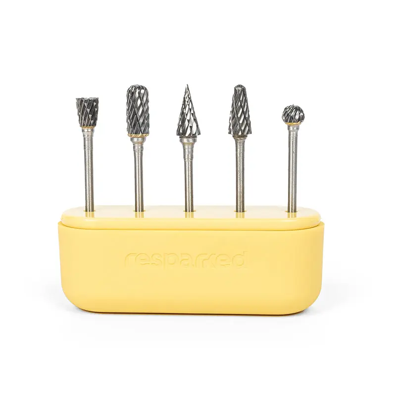 Tungsten Wood Molding Bit Set – 5-Piece Precision Tungsten Steel Rotary Accessories for Carving & Engraving Wood and Soft Materials – Compatible with Customizer Engraver Pen - Includes Storage Case