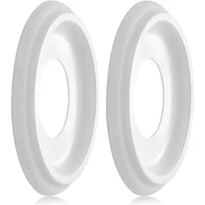 2Packs Molded Nylon Ceiling Medallion for Light Fixtures and Ceiling Fans 9.8"OD x 4"ID x 0.94"P Fits Canopies up to 7-1/4" White