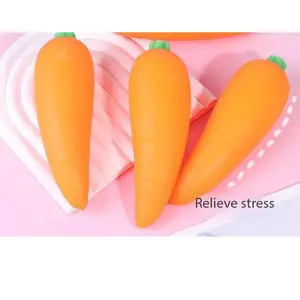 Soft Cuddly Carrot Stress Relief Toy| Non-Toxic, Squeezable, Stretchable & Twistable, Portable Sensory Toy for Anxiety Relief, Ideal for Kids, Teens & Adults, Perfect for Outdoor Activities