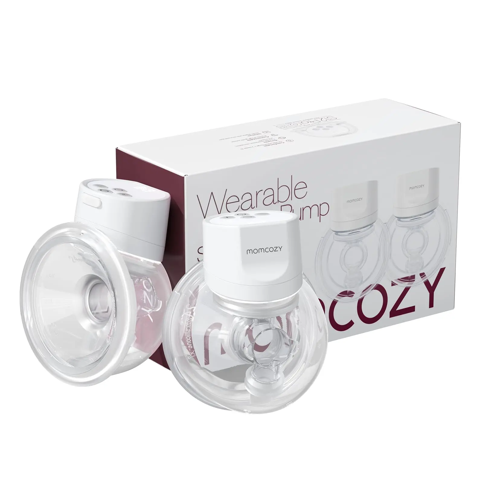 Momcozy Hands-Free Breast Pump S12 Pro, Wearable & Portable Pump with Soft DoubleFit Flange, 3 Modes | 9 Levels Double Electric Pump, Smart Display, 24mm,C