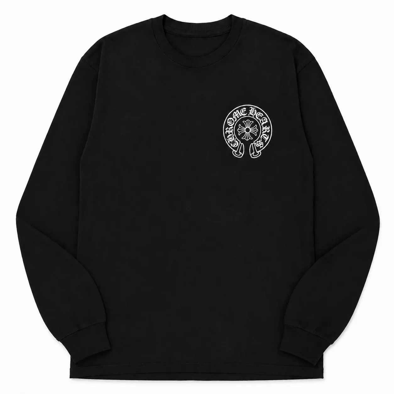 Chrome Hearts Horseshoe Floral Cross Long Sleeve Shirt