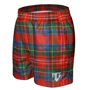 Vintage plaid MCE mesh shorts