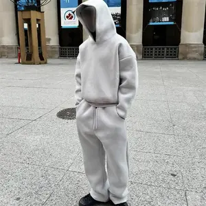 Men??s 2 Piece Tracksuit Set Long Sleeve Solid Color Hoodie Pants Set Sweatsuit Streetwear