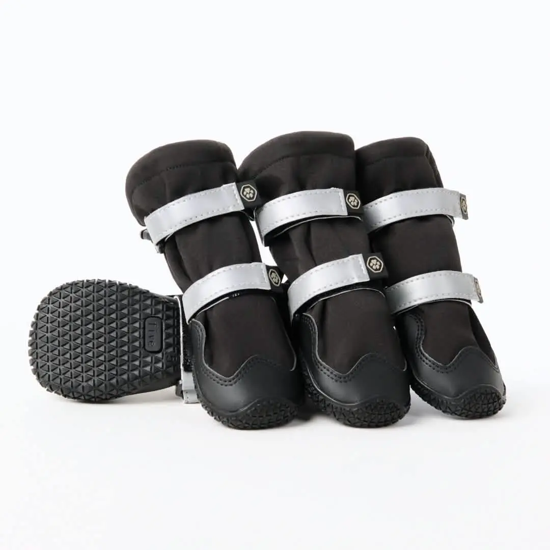 Spark Paws Flex Shell Waterproof Dog Boots, All-Terrain Shoes with Dual Velcro Straps & Hi-Vis Reflective Straps for All-Weather Protection