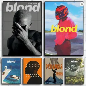 1PC Unframed Frank Ocean Blond Album Prints Poster Pop Music Artists Canvas Painting for Living Room Modern Home Decor Art Wall Decoration Poster Fans Gifts-unframed (11 Style Options)