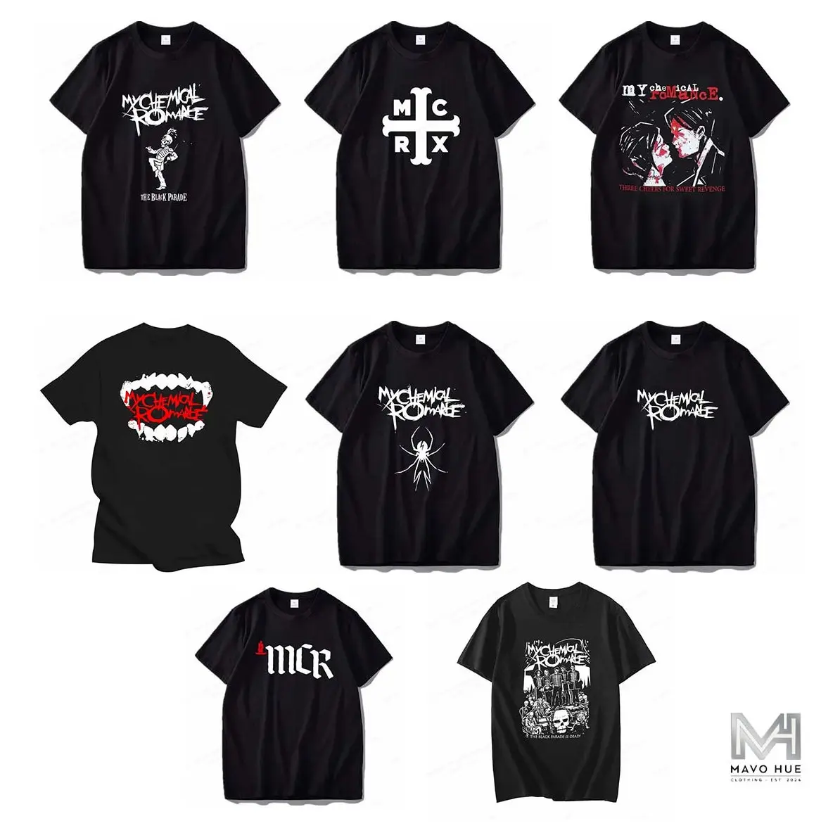 My Chemical Romance T Shirt Cotton Fabric Crew Neck Short Sleeve Casual Streetwear Top For Men For Women Patriotic Gift